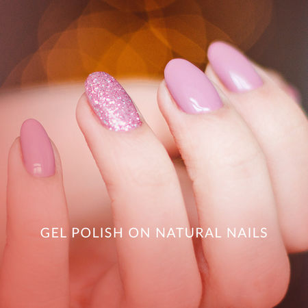 big-gel nail polish on natural nails 30mins