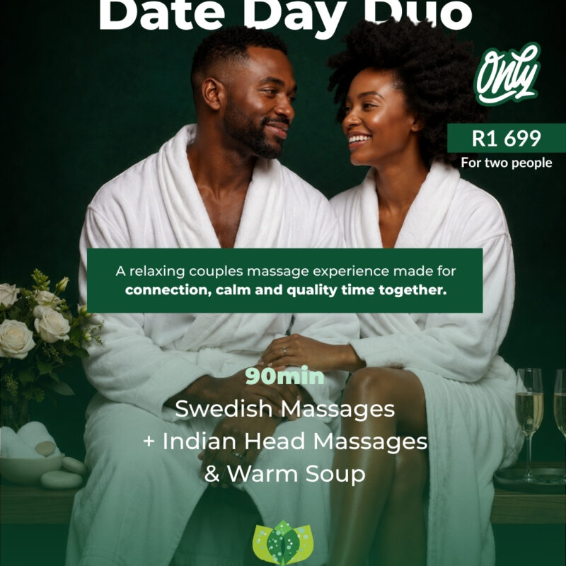 A relaxing couples massage experience made for connection, calm and quality time.